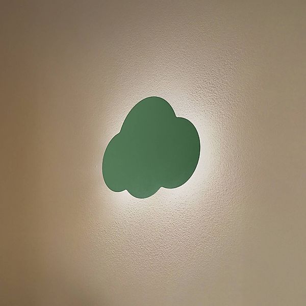 Wandleuchte Cloud, grün, Metall, 38 cm breit, 2-flammig, G9 günstig online kaufen