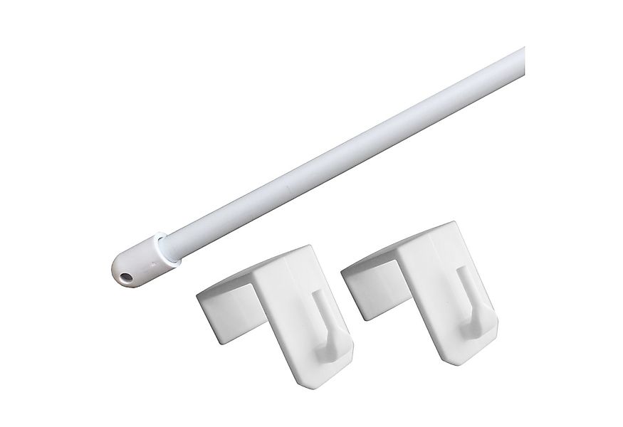 dekondo Gardinenstange "Hawaii", weiß, ausziehbar, Fensterhaken oben am Fen günstig online kaufen