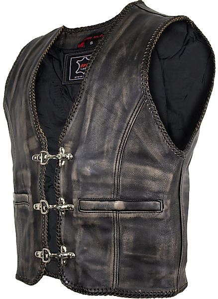 MDM Lederweste Antik Lederweste Biker Kutte günstig online kaufen