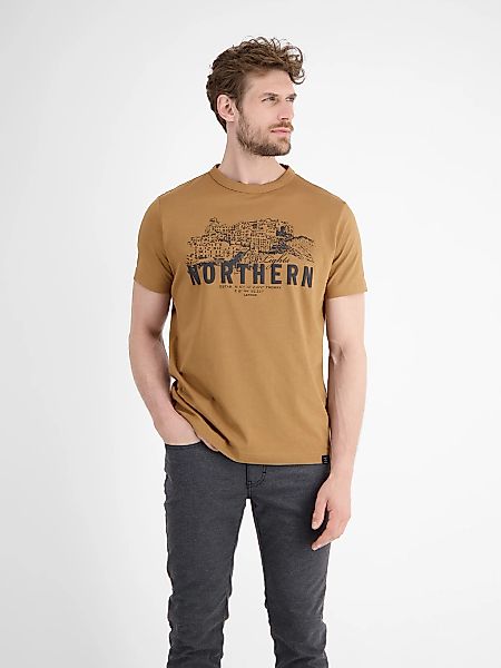 LERROS T-Shirt "LERROS Unifarbenes T-Shirt mit Brustprint" günstig online kaufen