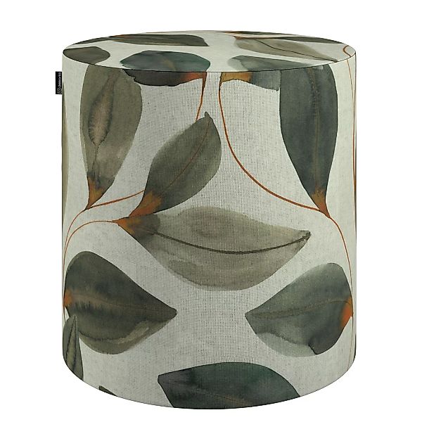 Pouf Barrel, grau-grün, ø40 cm x 40 cm, Gardenia (143-17) günstig online kaufen