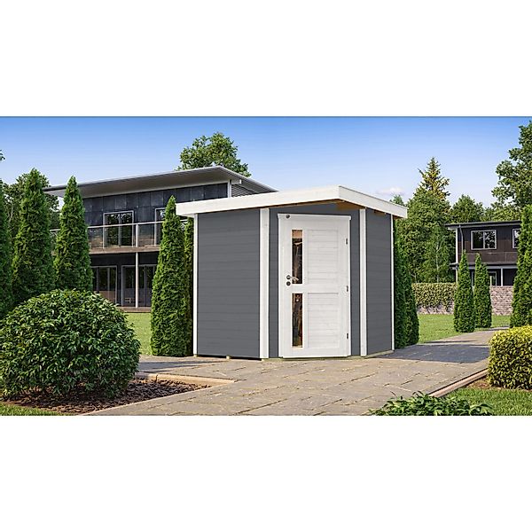 Weka Holz-Gartenhaus Gartenhaus 229 Flachdach Lackiert 244 cm günstig online kaufen