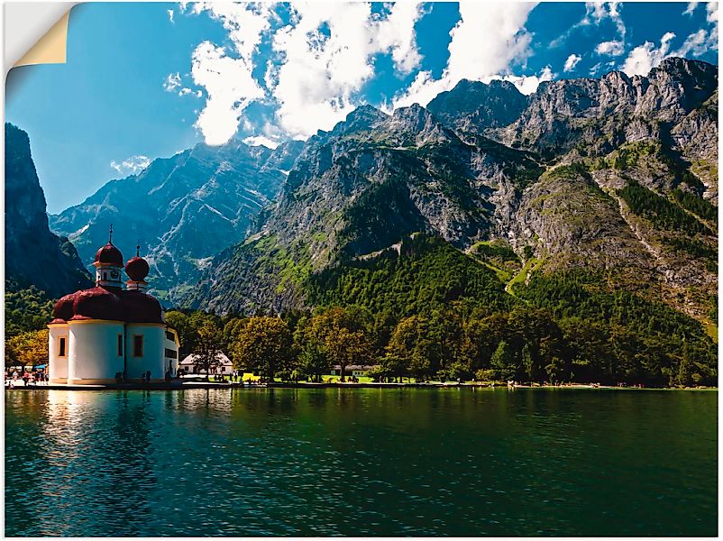 Artland Wandbild "St. Bartholomä (Königssee) I", Berge, (1 St.), als Leinwa günstig online kaufen