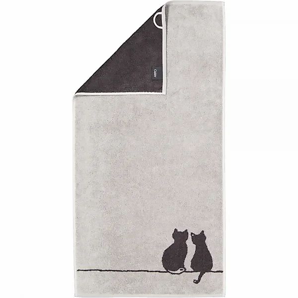 Cawö Handtücher CUTE CATS EDITION You & Me 6263 - Farbe: platin/basalt - 70 günstig online kaufen