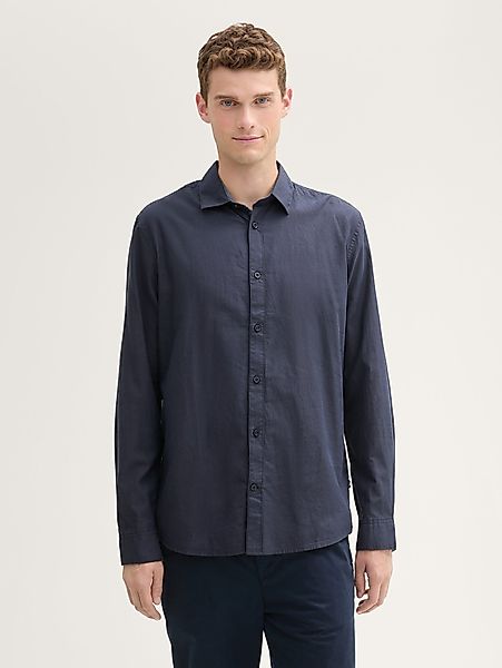 TOM TAILOR Langarmhemd Fitted Hemd aus günstig online kaufen