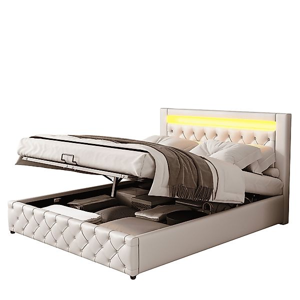 BlingBin Polsterbett Doppelbett Funktionsbett mit Lattenrost, günstig online kaufen