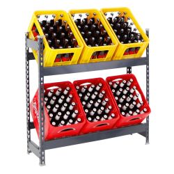 PROREGAL® Standregal Getränkekistenregal CAMEL 100x100x30cm Anthrazit, günstig online kaufen