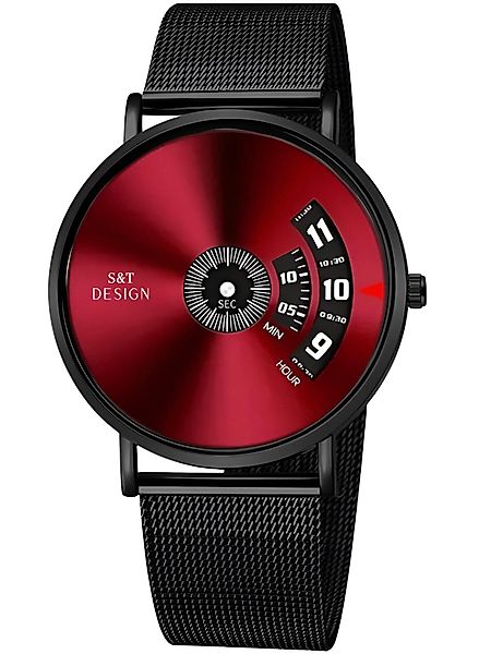 S&T Design Quarzuhr Herren Armbanduhr Mesh günstig online kaufen