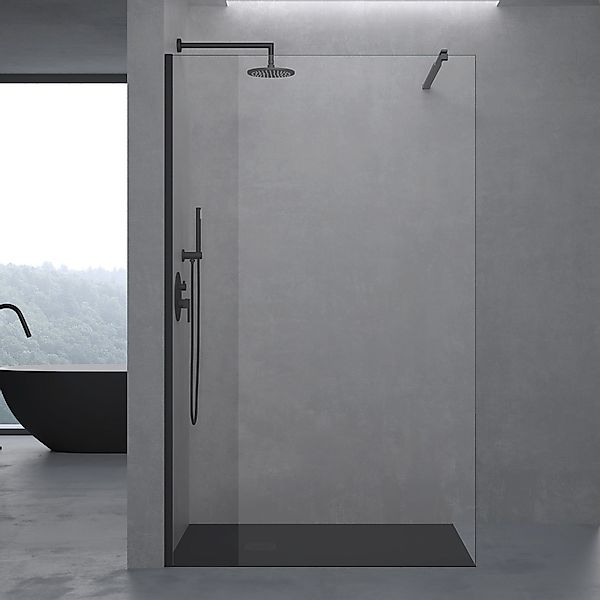 doporro Duschwand für Dusche Duschabtrennung schwarz günstig online kaufen