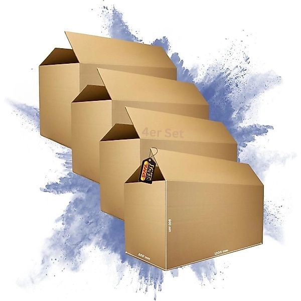 PROREGAL 4x Versandkarton 2-Wellig LxBxH 1200 x 600 x 600 mm Mit Höhenrille günstig online kaufen