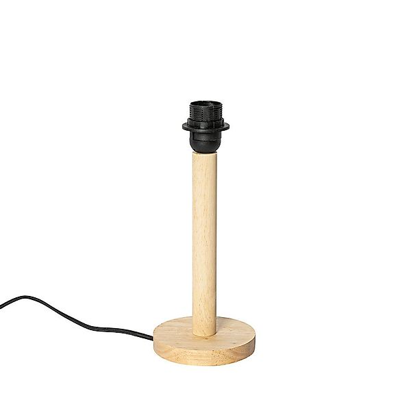 Qazqa Tischleuchte Mels, ohne Leuchtmittel, E27, Naturel, Landhaus, Holz, 1 günstig online kaufen