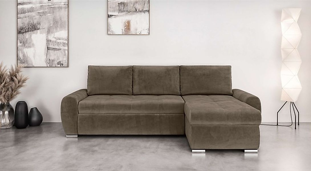 Home affaire Ecksofa »HAVERHILL Schlafsofa mit Bettkasten, Maße B/H/T: 237/ günstig online kaufen