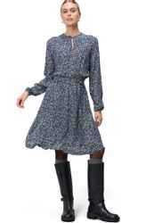 Zero Druckkleid Damen Crepè-Kleid mit Bindegürtel günstig online kaufen