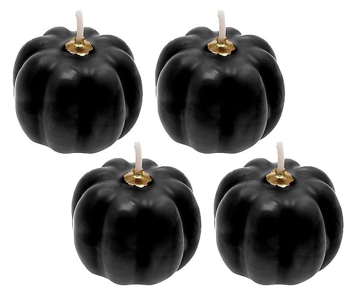 ZauberDeko Teelicht Kürbis Dekokerzen Schwarz Orange günstig online kaufen