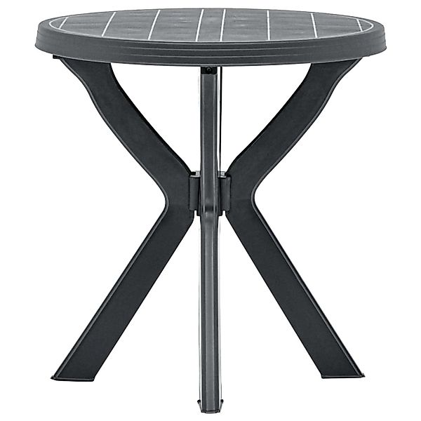 vidaXL Bistrotisch Anthrazit Ø70 cm Kunststoff 48798 günstig online kaufen