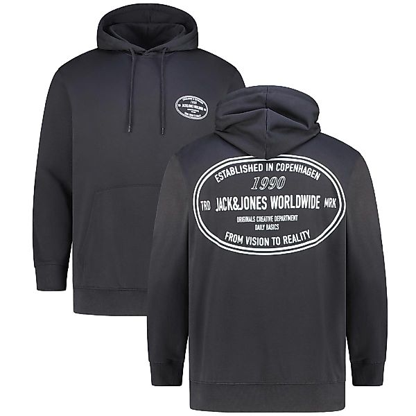 Jack&Jones Hoodie mit Print auf Vorder- und Rückseite Farbe schwarz Größe: günstig online kaufen
