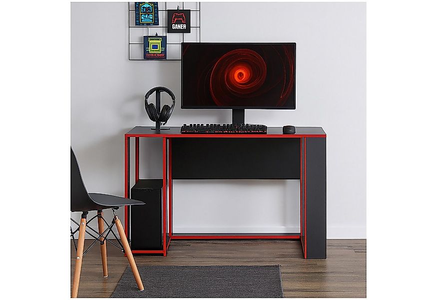 HTI-Living Gamingtisch Gaming Schreibtisch Schwarz/Rot (Stück, 1-St., 1 Sch günstig online kaufen