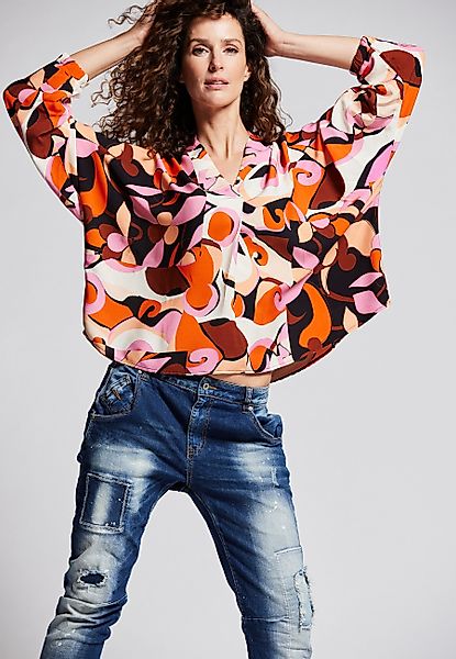 Andijamo-Fashion Druckbluse CRAZY VAMPIRE Allover Print günstig online kaufen