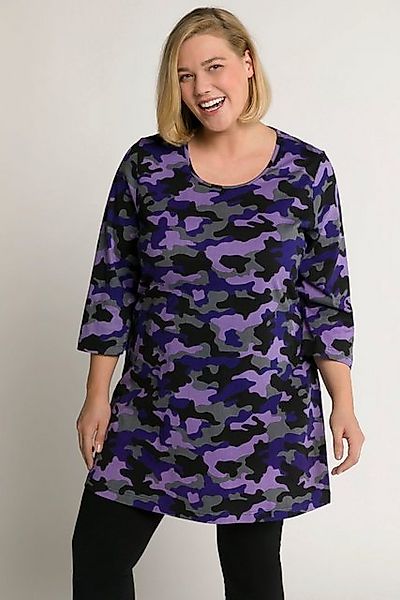 Ulla Popken Longshirt Longshirt Camouflage Rundhals 3/4-Arm günstig online kaufen