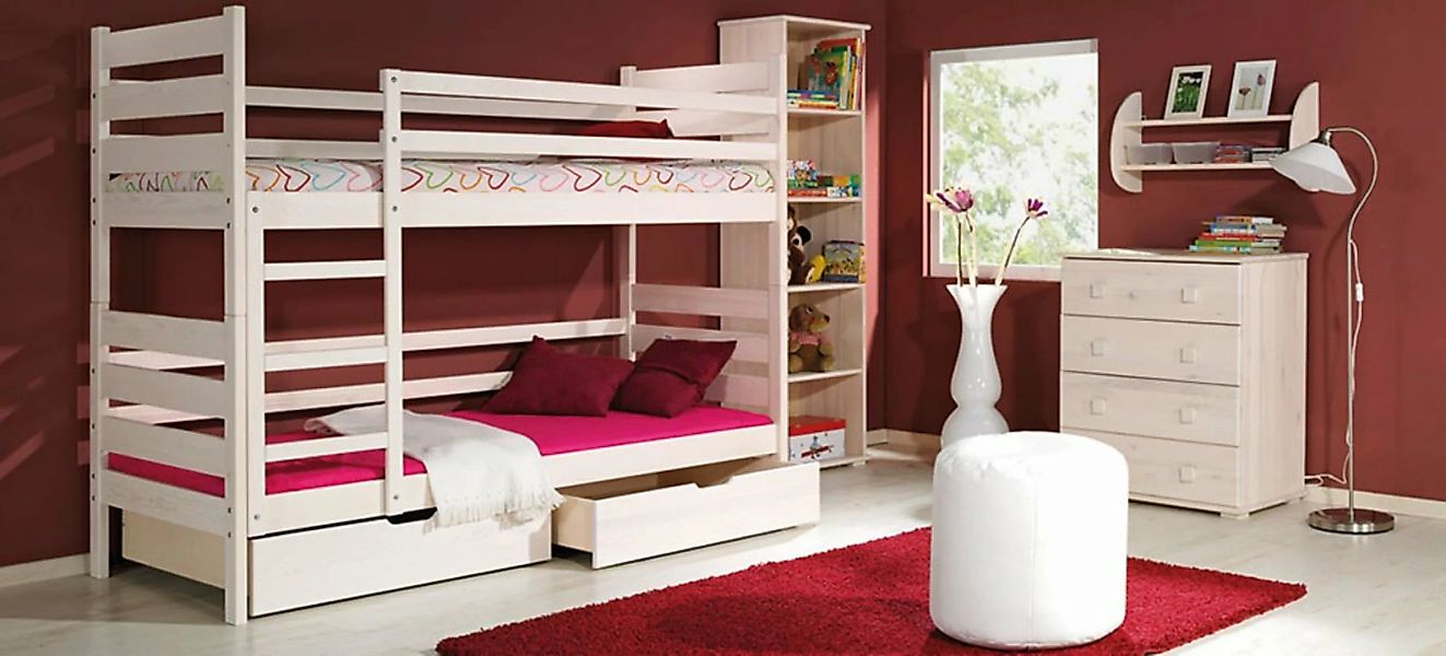 JVmoebel Kinderbett, Hochbett Doppelstockbett Etagenbett Kinderbett Bett Be günstig online kaufen