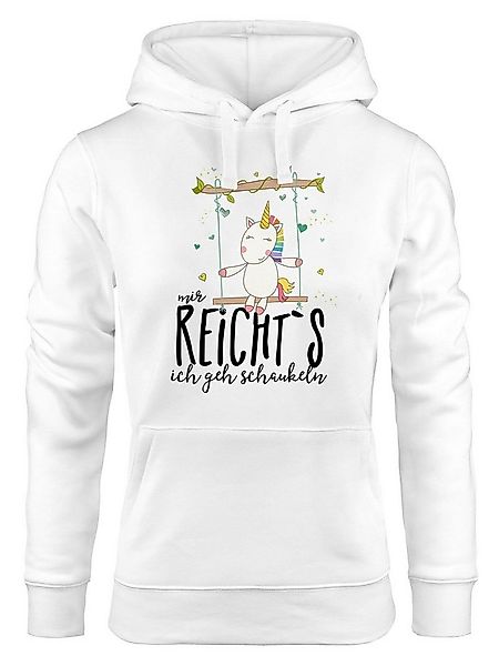 MoonWorks Hoodie Damen Kapuzen-Pullover Hoodie Einhorn auf Schaukel Mir rei günstig online kaufen