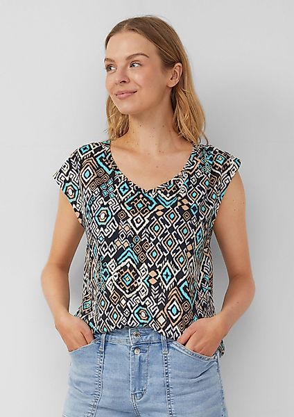 s.Oliver Kurzarmshirt T-Shirt T-Shirt mit weitem günstig online kaufen