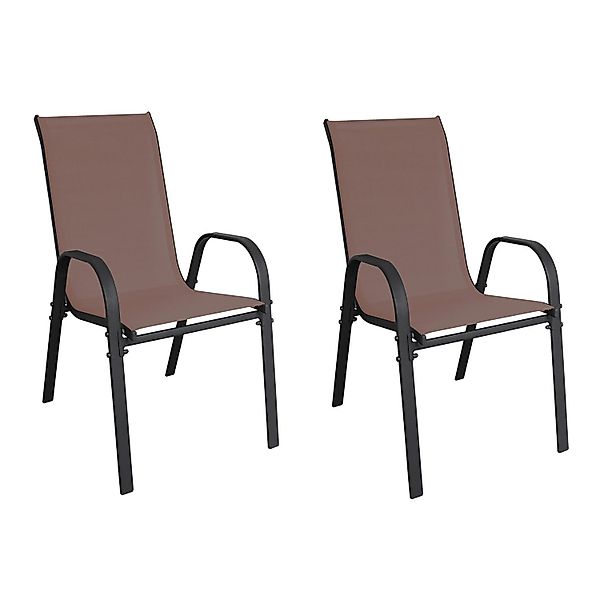 Mojawo Armlehnstuhl 2er Outdoorstuhl Gartenstuhl robust günstig online kaufen