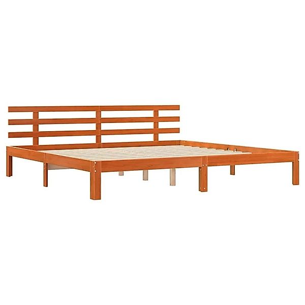 vidaXL Bettrahmen Wachsbraun 203,5 x 205,5 x 69,5 cm Massivholz Kiefer 8769 günstig online kaufen