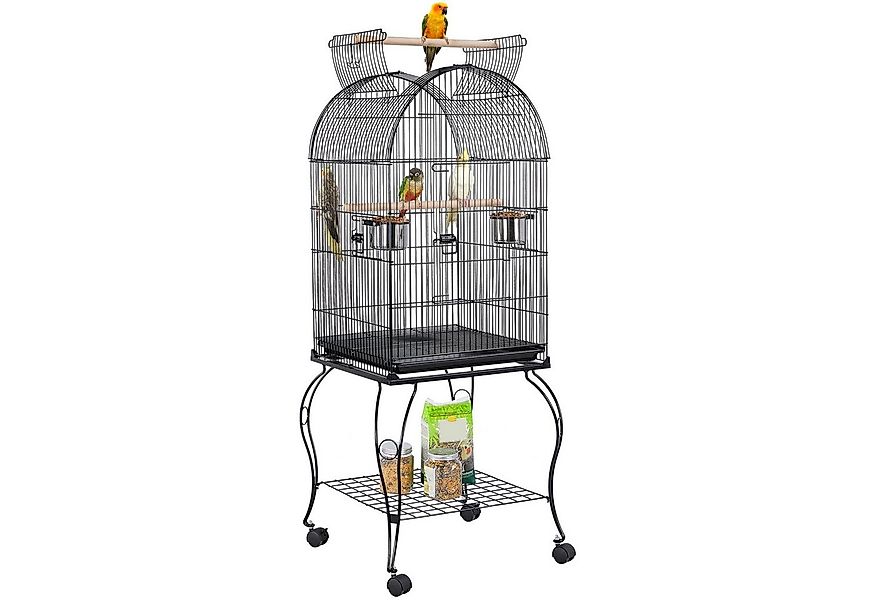 Yaheetech Vogelkäfig, Vogelvoliere auf Rollständer Vogelhaus abziehbare Stä günstig online kaufen