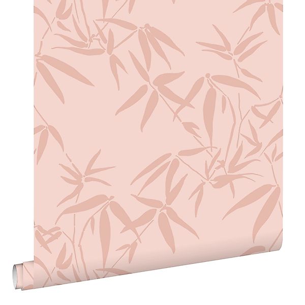 ESTAhome Tapete Bambusblätter Terrakottarosa 53 cm x 10.05 m günstig online kaufen