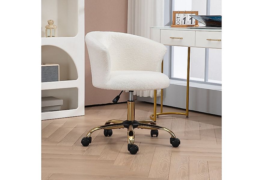 Vinsetto Bürostuhl mit Samtoptik, drehbaren Rollen (höhenverstellbarer Schr günstig online kaufen