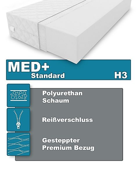 Kaltschaummatratze Matratze MED+ Standard Kaltschaum Rollmatratze günstig online kaufen