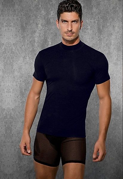 DOREANSE T-Shirt Herren Slim Fit T-Shirt mit Stehkragen 2730 günstig online kaufen