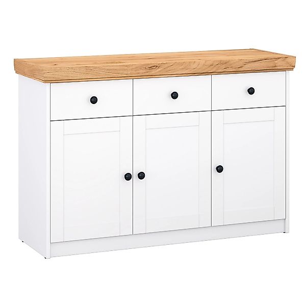Homestyle4u Kommode Landhaus 122 cm Sideboard Holz 2227 günstig online kaufen