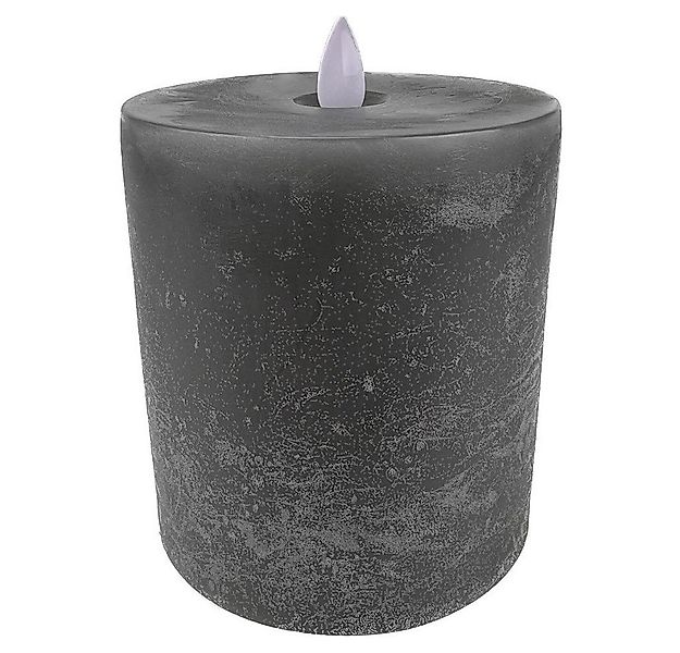 SOMPEX LED-Kerze Sompex Flame flach Echtwachs LED Kerze, grau, 10 x 11 cm ( günstig online kaufen