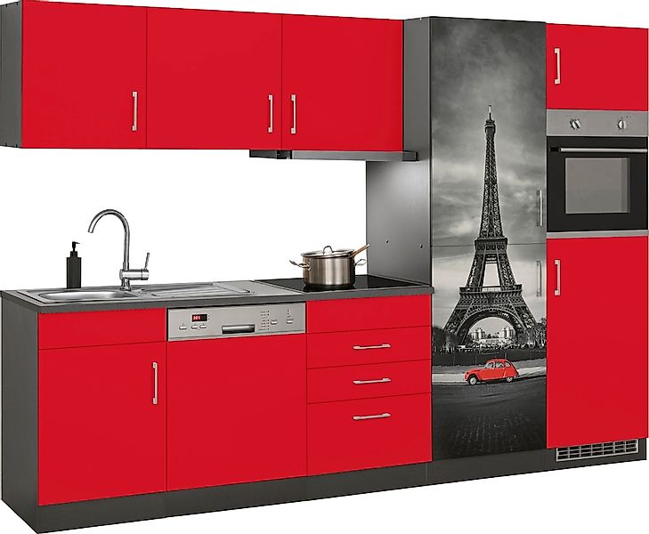 KOCHSTATION Küchenzeile "KS-Paris" mit E-Geräten, Breite 290 cm, wahlweise günstig online kaufen