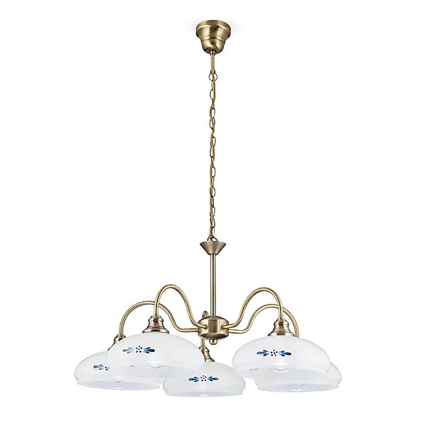Orion Leuchten Luster Country Ø 60 cm Antik Blumendekor günstig online kaufen