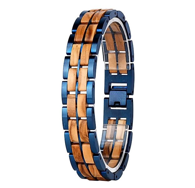 Holztick Bavaria Gliederarmband Zen, edles Armband aus Olivenholz und blaue günstig online kaufen