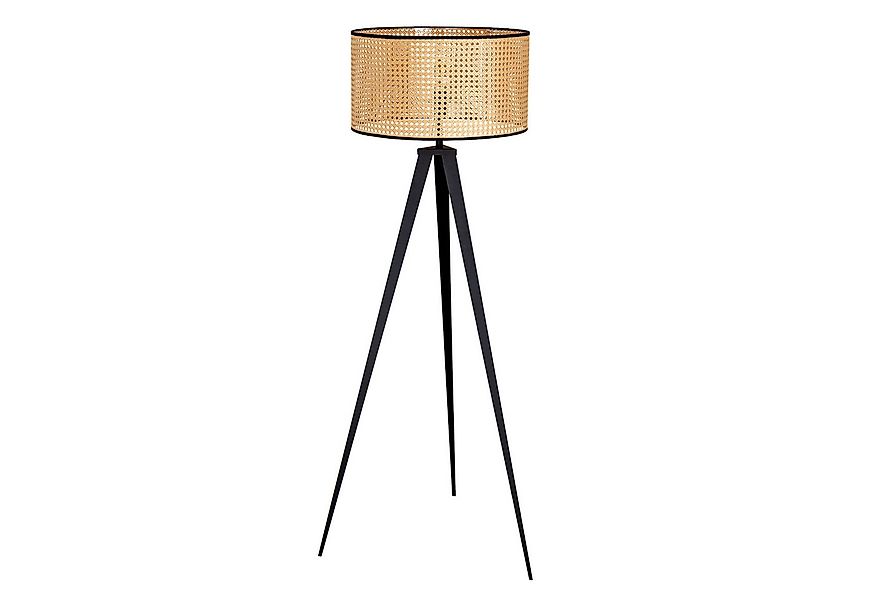 riess-ambiente Stehlampe VIENNA 140cm natur / schwarz, Ein-/Ausschalter, oh günstig online kaufen