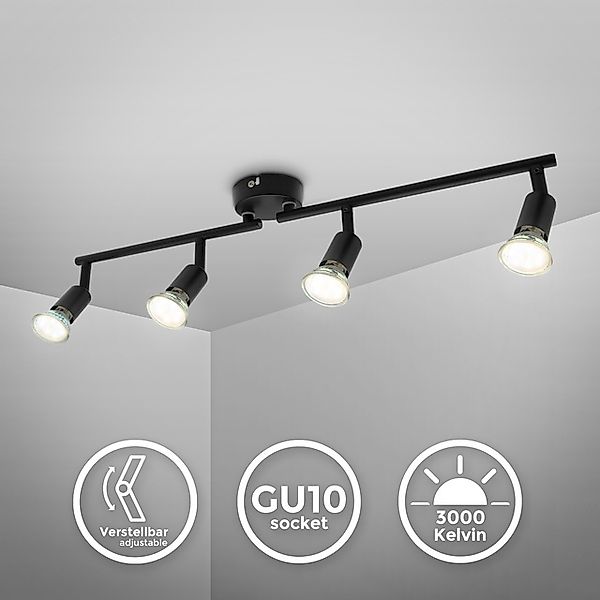 B.K.Licht LED Deckenspots »BKL1546 Deckenlampe schwenkbar, Deckenstrahler, günstig online kaufen