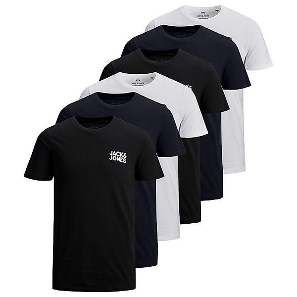 Jack & Jones T-Shirt Herren T-Shirt 6er Pack Baumwolle (Packung, 6er Pack) günstig online kaufen