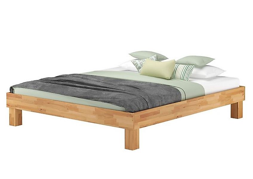 ERST-HOLZ Bett Doppelbett Massivholzbett Kingsize-Bett Buche 180x200, Buche günstig online kaufen