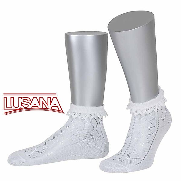 Lusana Trachtensocken Ajoursöckchen mit Spitze günstig online kaufen
