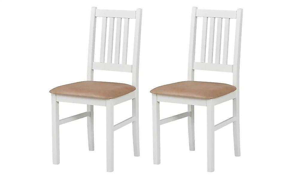 Esszimmerstuhl 2er-Set   ¦ weiß ¦ Maße (cm): B: 43 H: 90 Stühle > Küchenstü günstig online kaufen