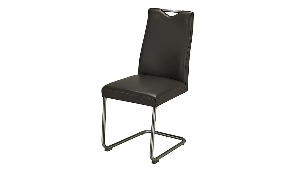 Leder-Schwingstuhl mit Griff - braun - 47 cm - 100 cm - 61 cm - Stühle > Es günstig online kaufen