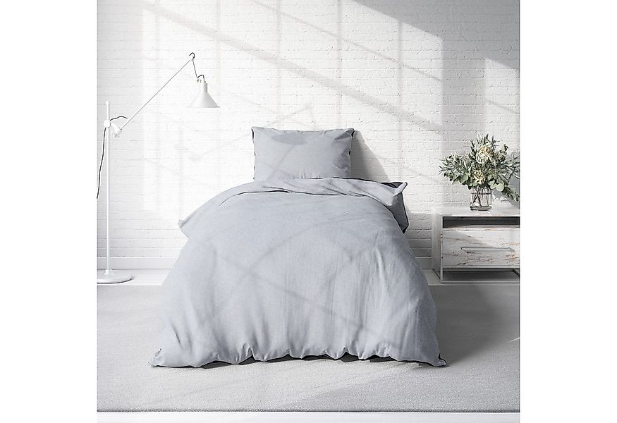 One Home Bettwäsche Doubleface Unifarben, Fleece, 4 teilig, Wende modern, k günstig online kaufen