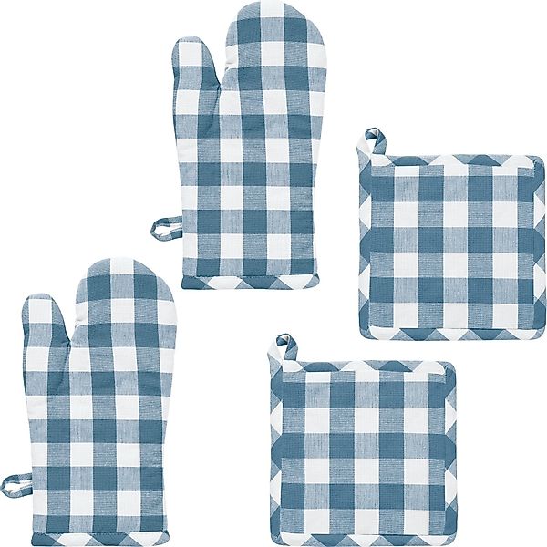 REDBEST Topflappen Küchenset "Nashville" 4-tlg., Karo günstig online kaufen