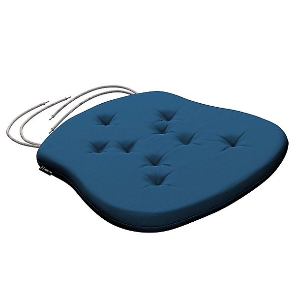 Stuhlkissen Peter mit Bindeschnur, marinenblau , 41x 38 x 3,5 cm, Cotton Pa günstig online kaufen