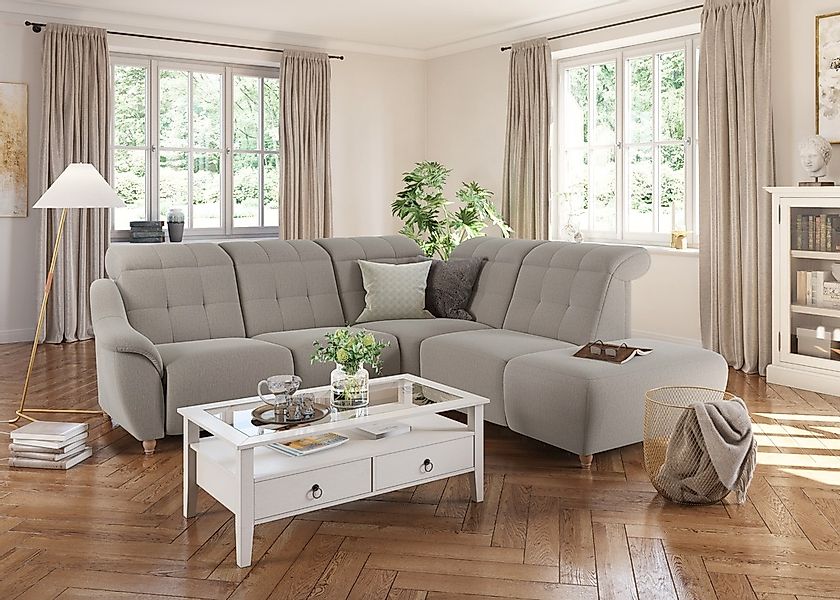 Home affaire Ecksofa "Boston L-Form" Kopfteilverstellung an jeder Sitzfläch günstig online kaufen