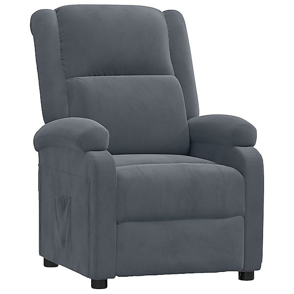 vidaXL Sessel Relaxsessel Dunkelgrau Samt (1-St) günstig online kaufen